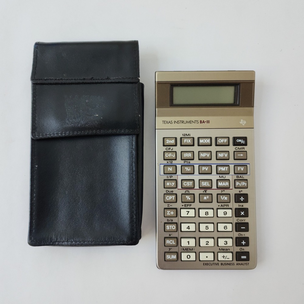 Texas Instruments BA-III Executive Business Analyst Calculator with Case USA